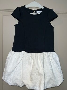 Rachel Zoe Black & White Puff Skirt Kids Dress